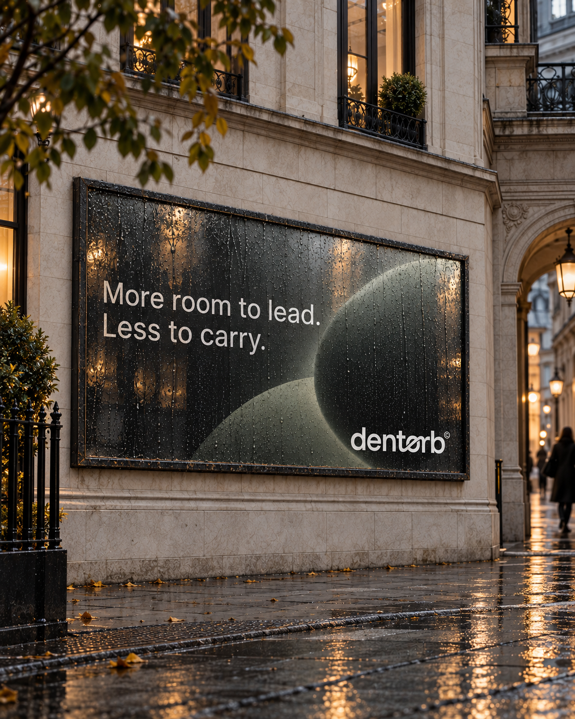 Dentorb billboard: more room to lead, less to carry
